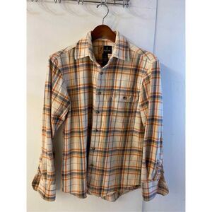 Browning flannel shirt Orange Brown Women's Medium M RN#122007